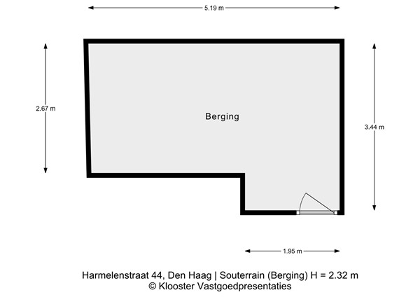 Plattegrond - Harmelenstraat 44, 2546 ED Den Haag - Harmelenstraat 44_Souterrain (Berging).jpg